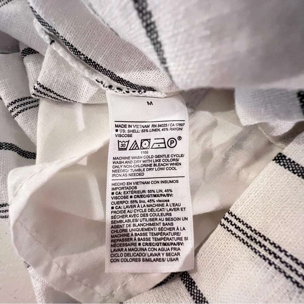 Old Navy NWT Black and White Vertical Stripe Mini Shift Skirt  Womens Size M - Picture 5 of 10